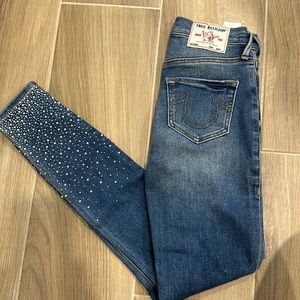 True Religion Skinny Jeans with Beading